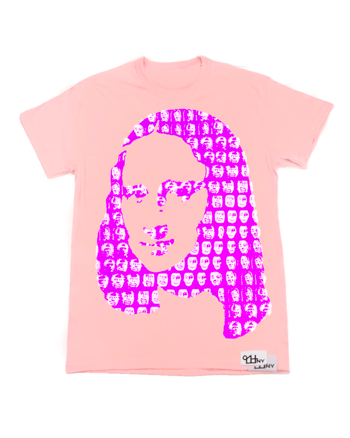 Mothers Day Mona Lisa (magenta on baby pink)