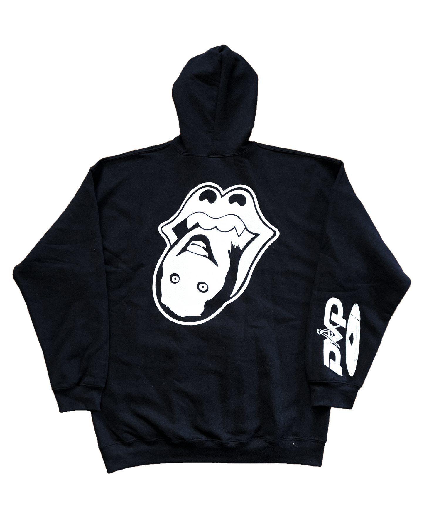 SIZE XL : TROLLING STONES ZIP UP : BLACK