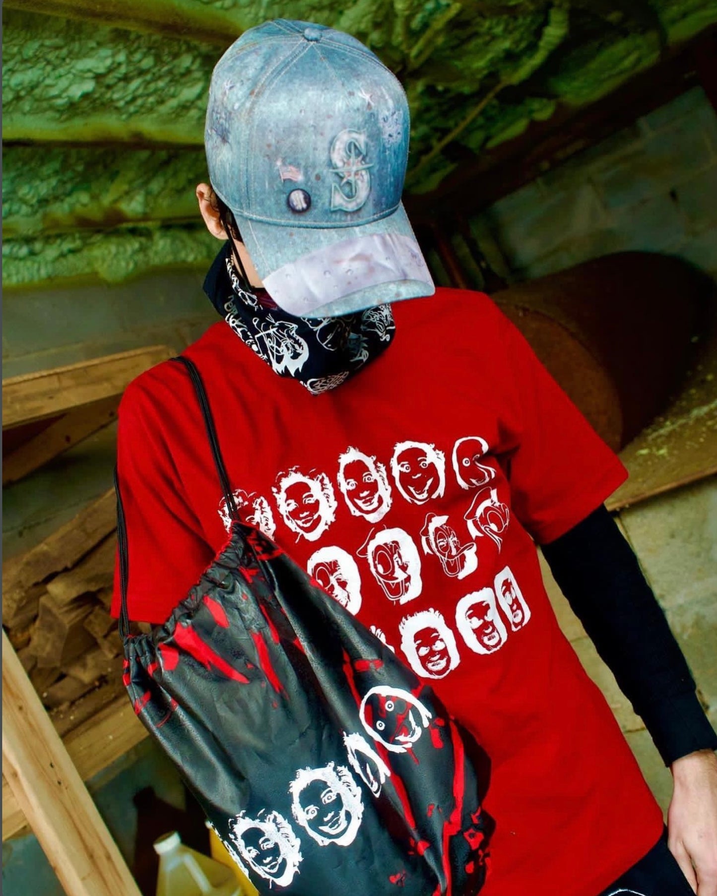 Triple stack shirt (cardinal red)