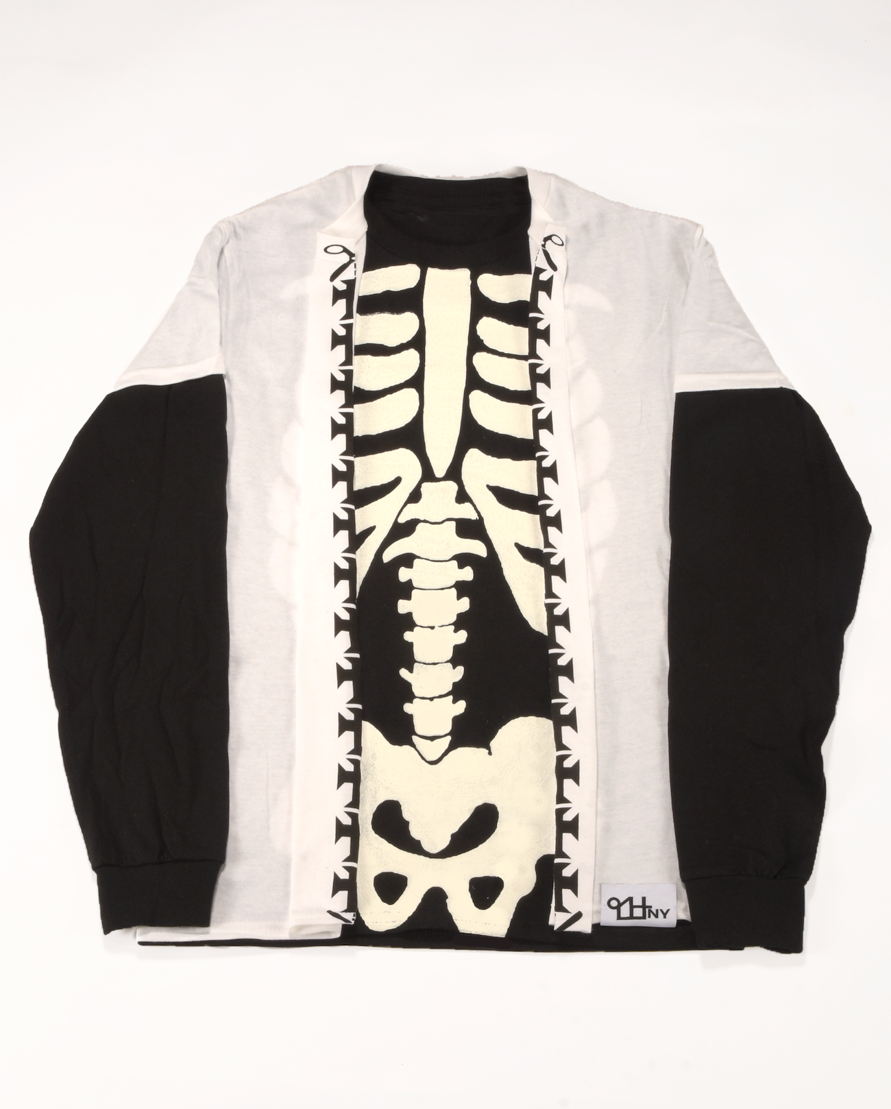 The Cut Shirt : White on Black LongSleeve