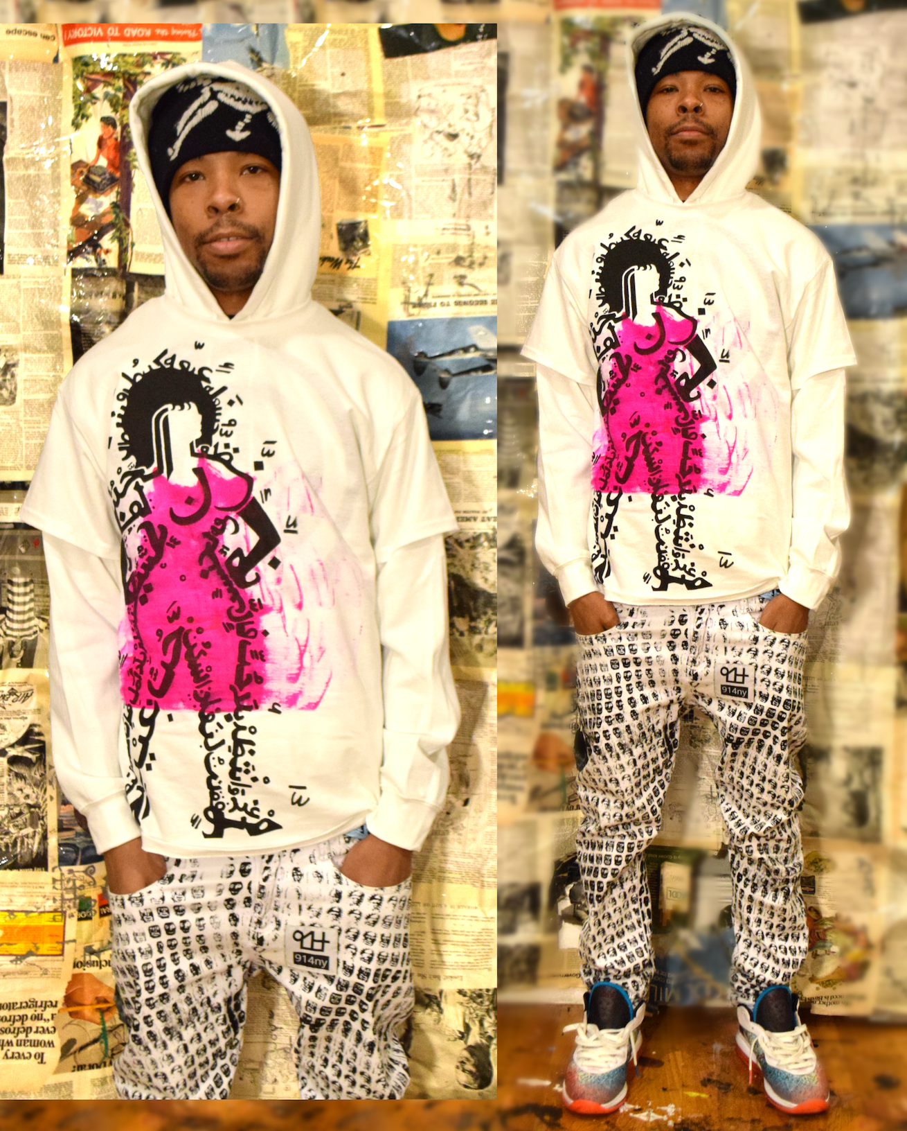 Painted Dress Shirt : White