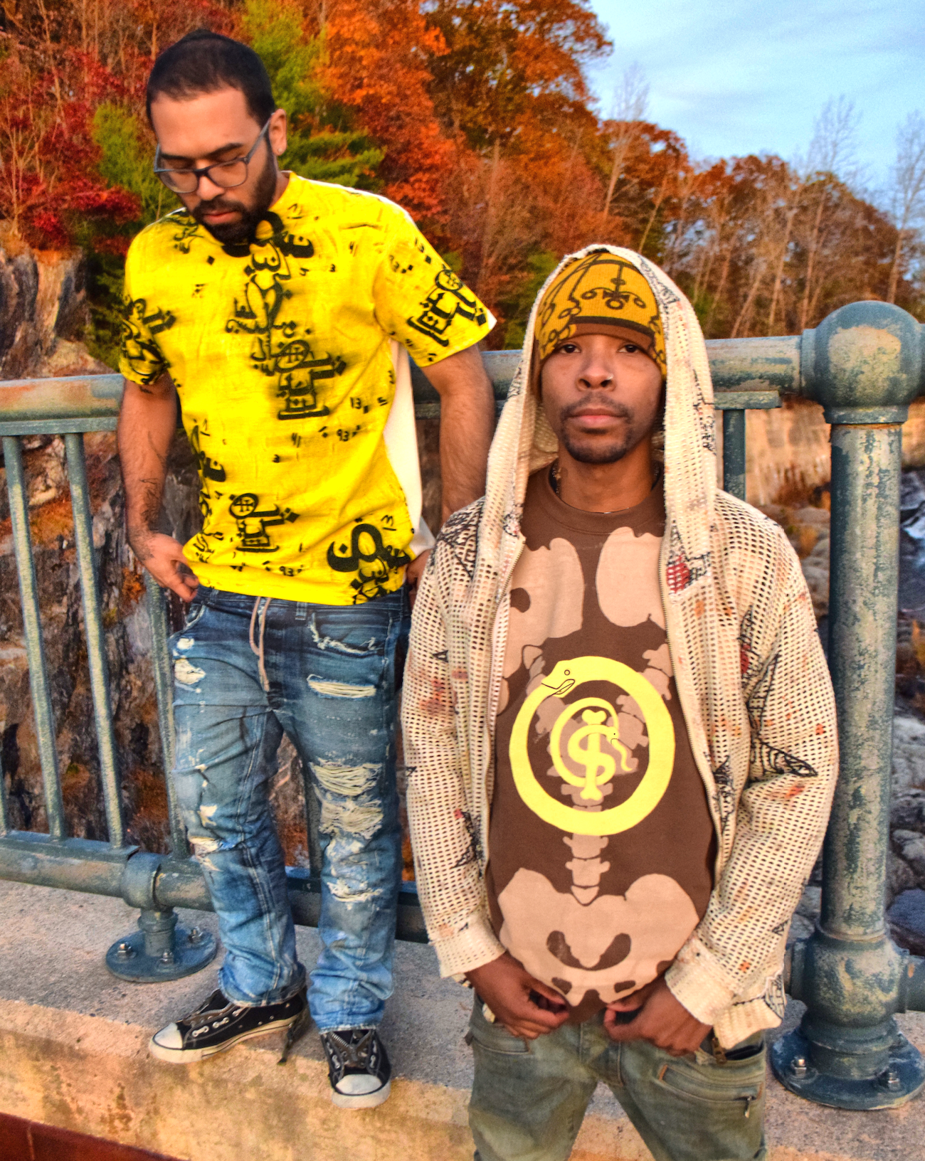 Hand Painted Randomized All Over Print Shirt : Yellow Paint