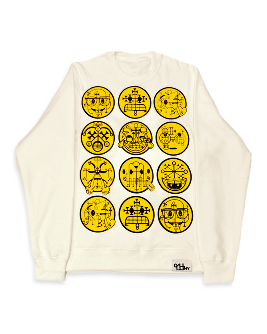 Emogil Stack Crewneck (White)