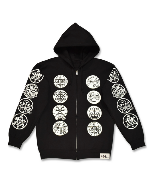 Emogil Zip Up Hooded Jacket (Black)