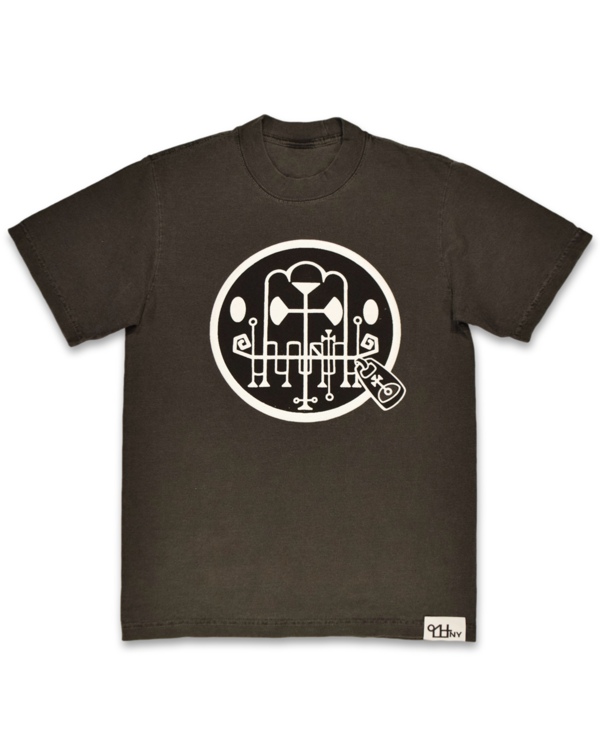 Zipper Face Hand Dyed Heavy Weight Shirt (Shadow)
