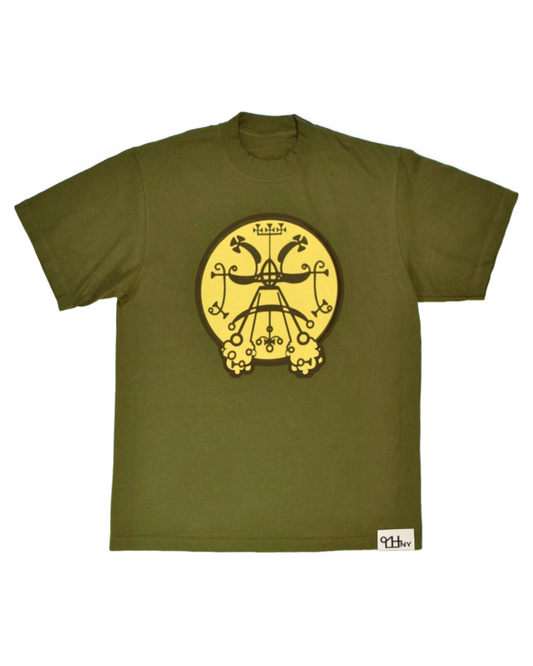 Rage Face Hand Dyed Heavy Weight Shirt (Olive)