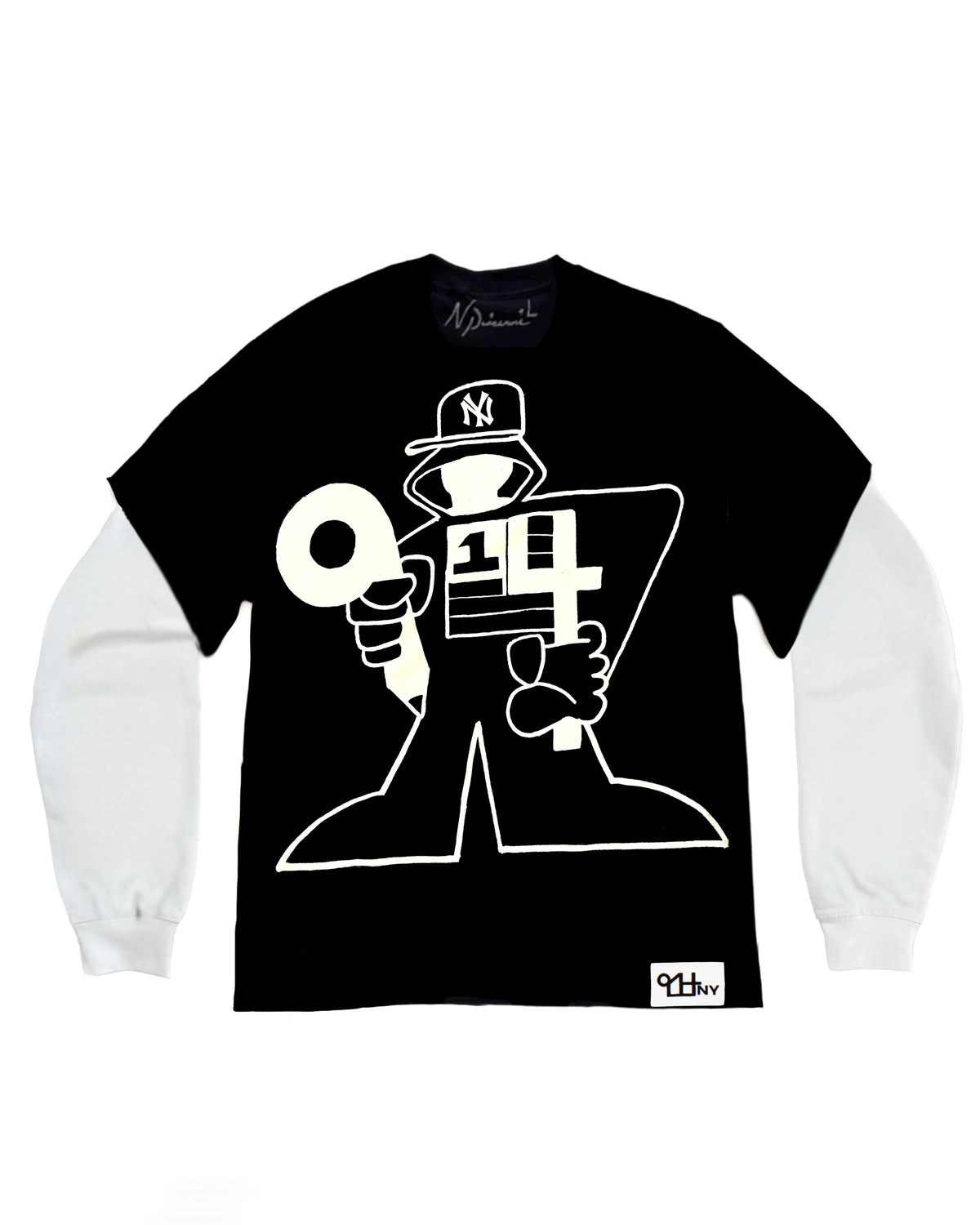 9/14 Day Special Edition Layered Shirt (Black/white)