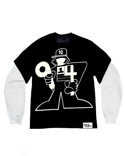 9/14 Day Special Edition Layered Shirt (Black/white)
