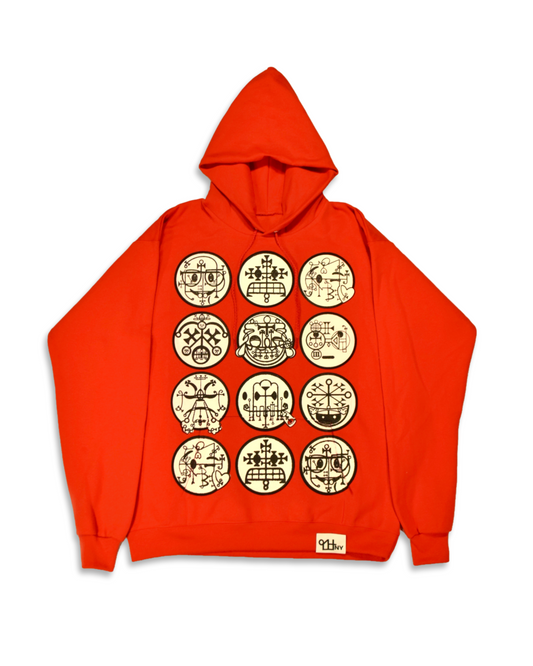 Emogil Filled Stack Hoodie (Red)