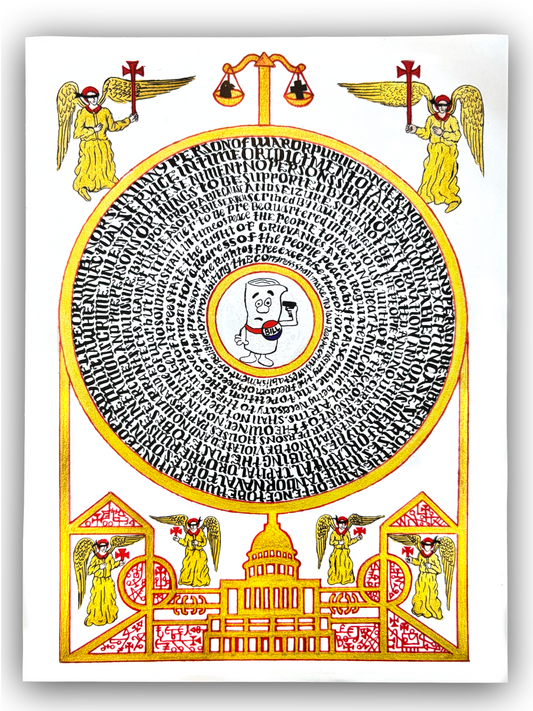 Religion of the Bill : Limited Edition Print : 18 x 24 In GLOSSY FINISH**