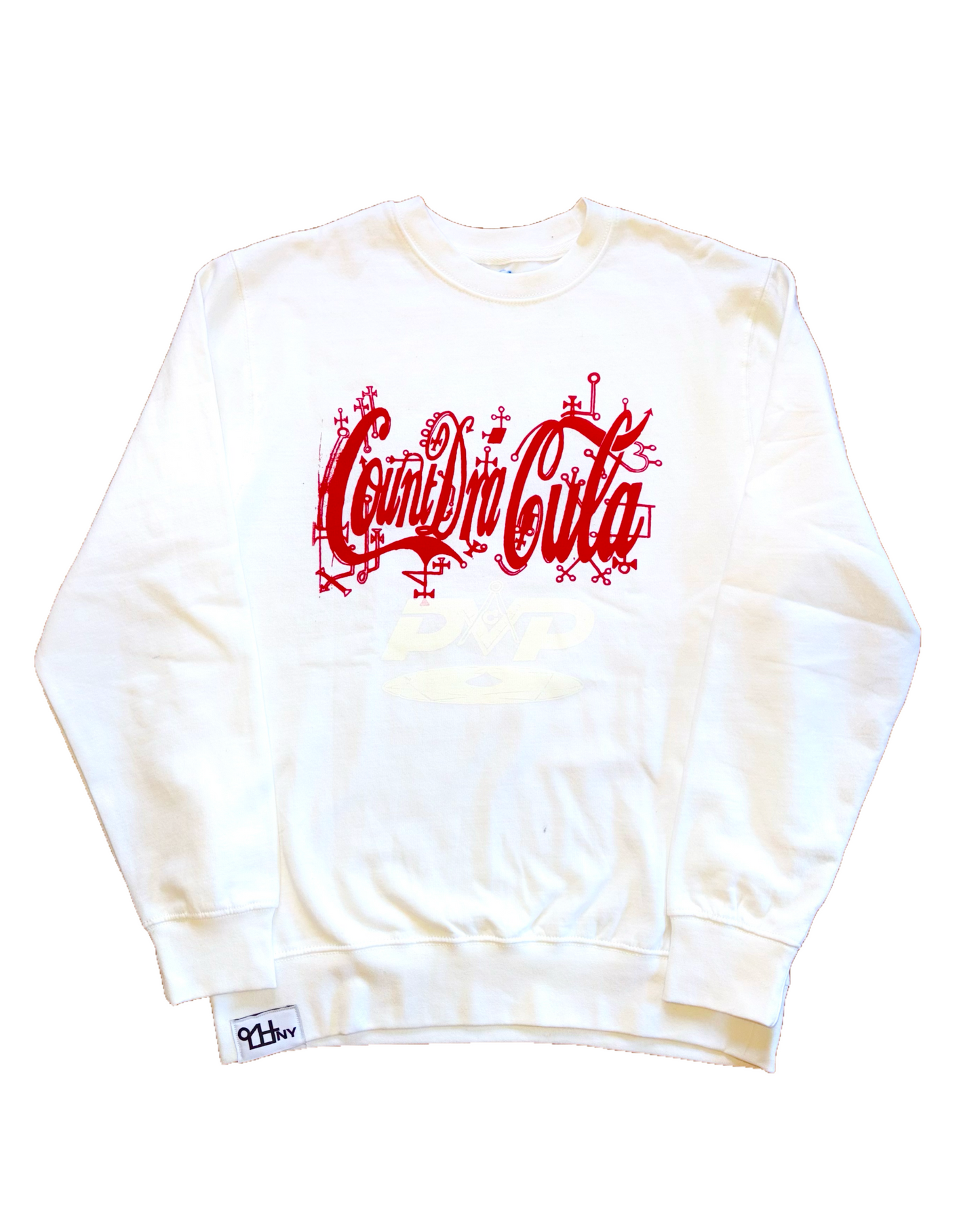SIZE M : COUNT DRACULA CREWNECK : WHITE