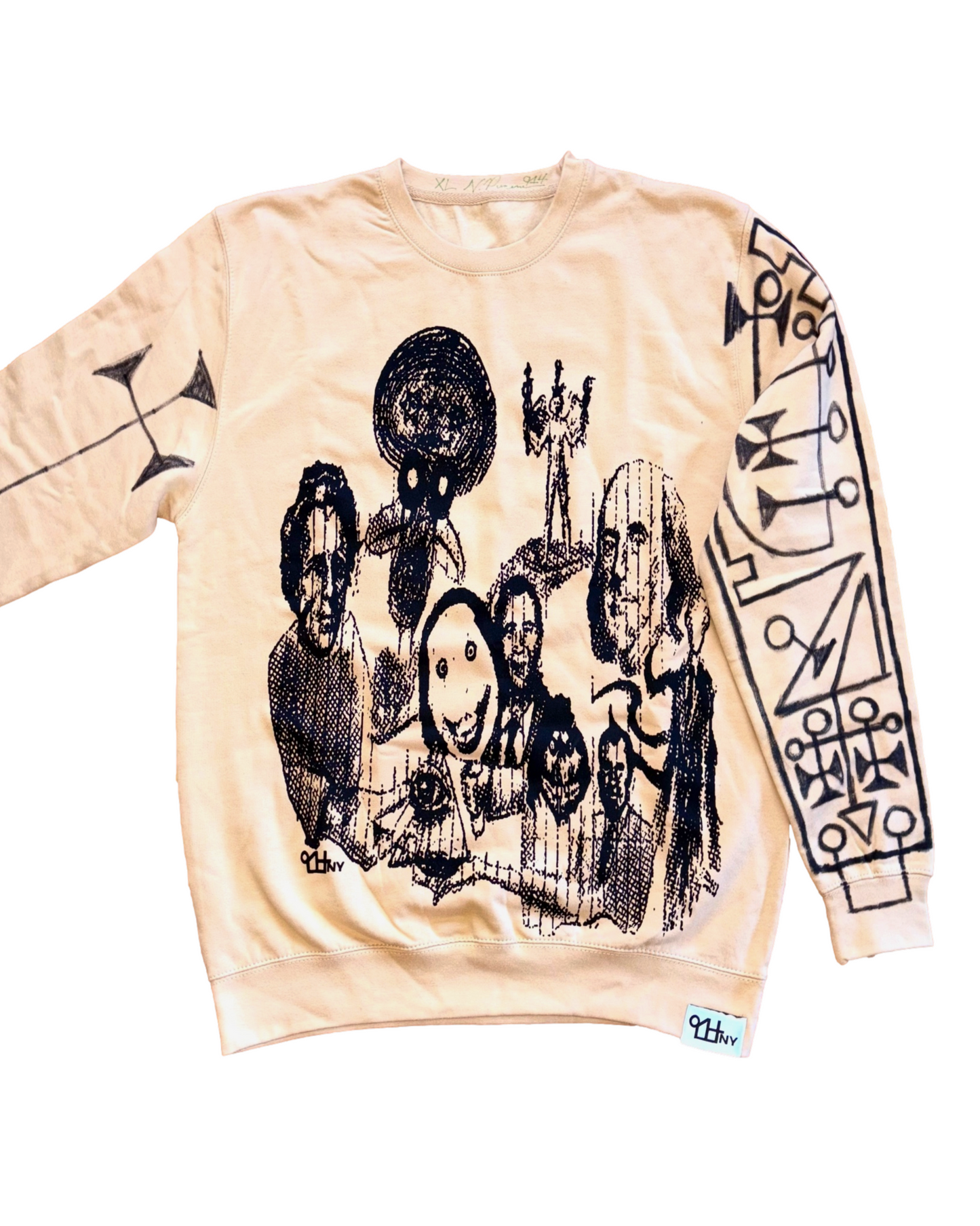 SIZE XL : 1/1  SIGILIZED SÉANCE CREWNECK : BEIGE
