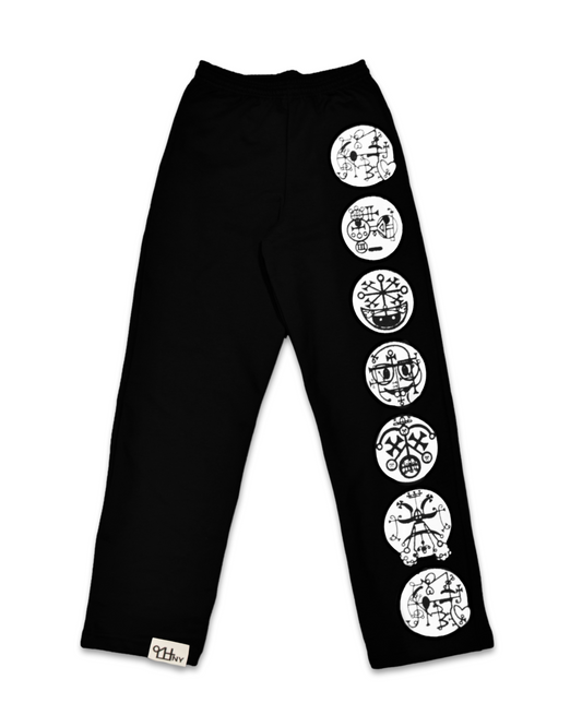 Emogil Stacked Lounge Pants (Jet Black)