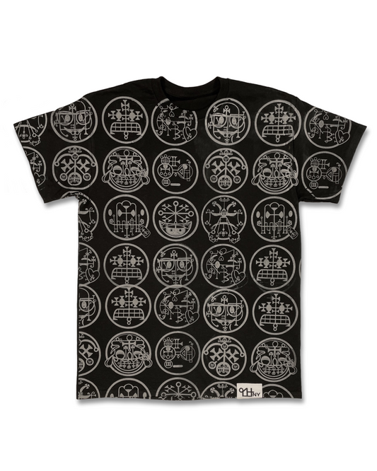 Emogil All Over Front Cover Shirt (Shadow on Black)