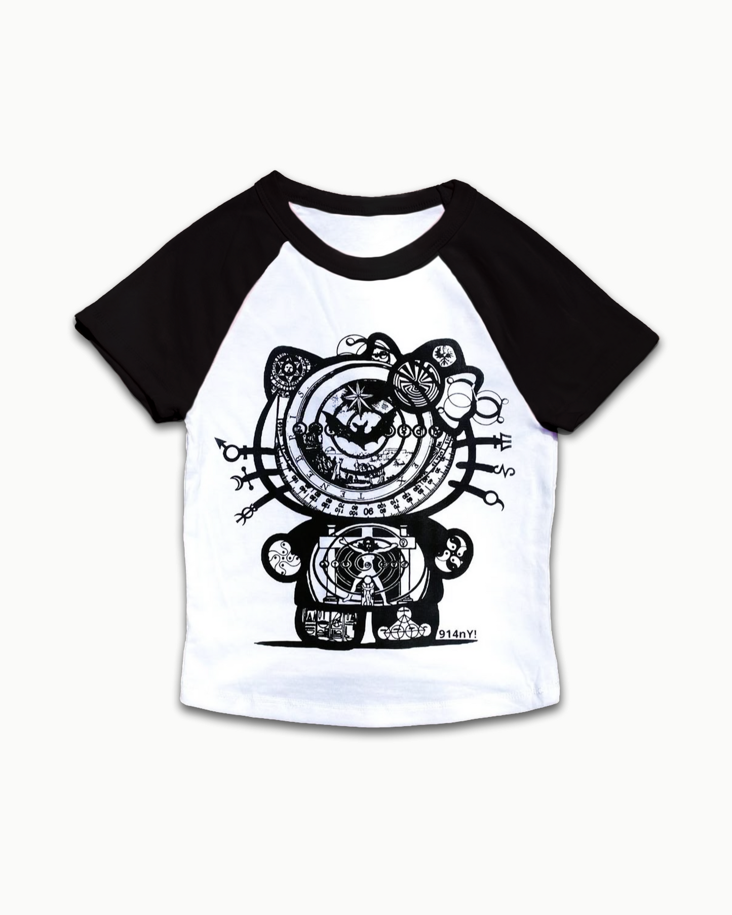 Kitten Baby Tee (Black/White)