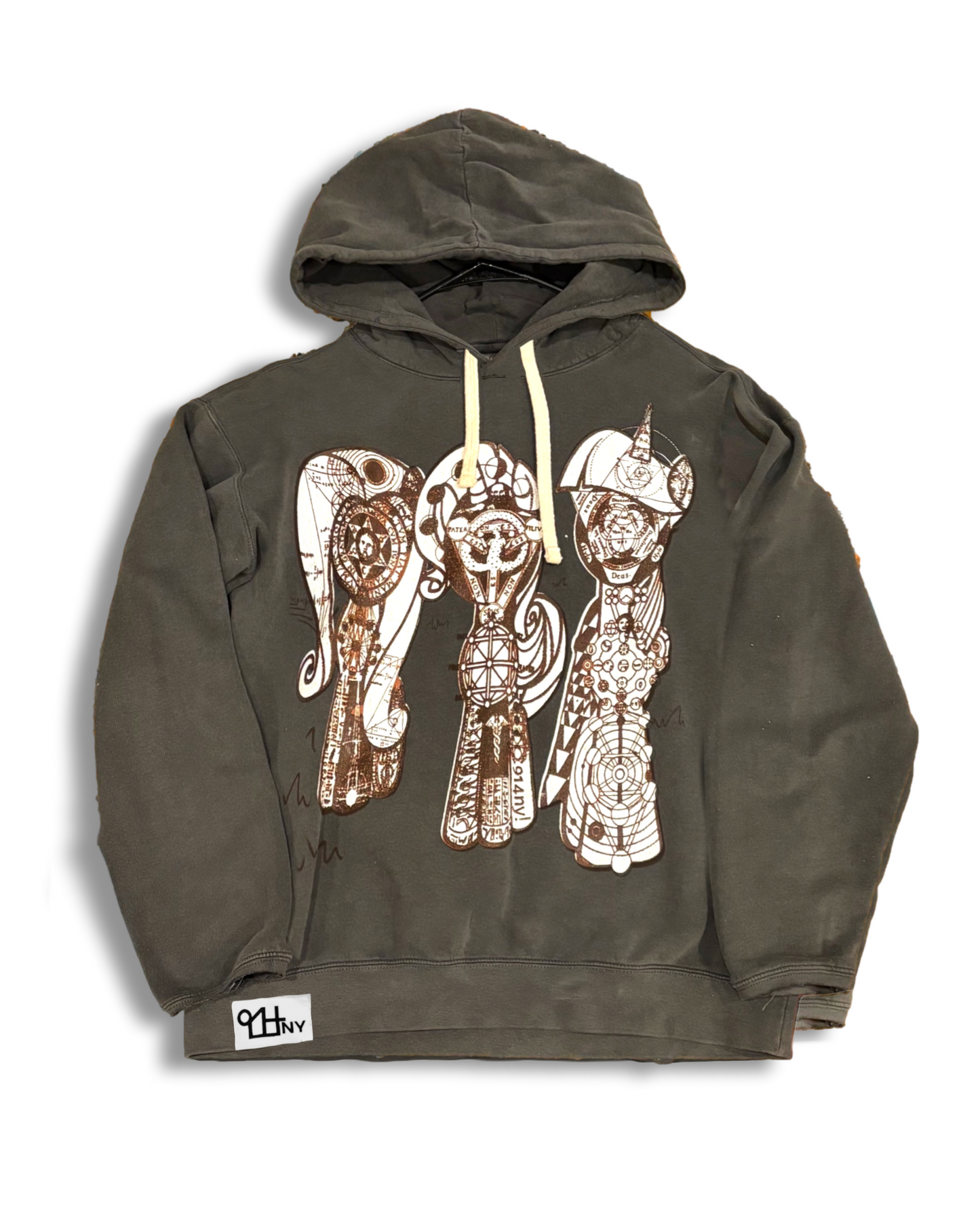 Horses Hoodie Pepper Grey