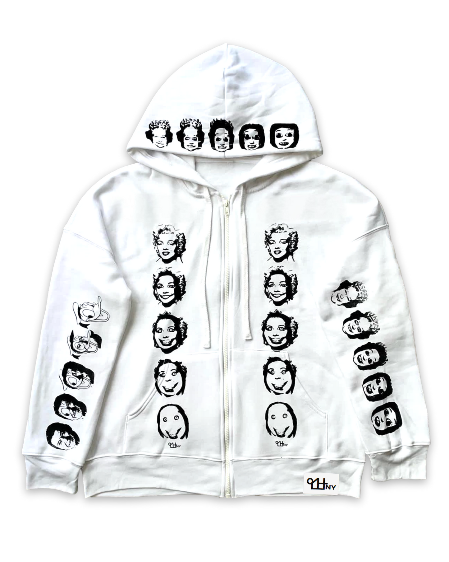 Facial Transition zip up (white)