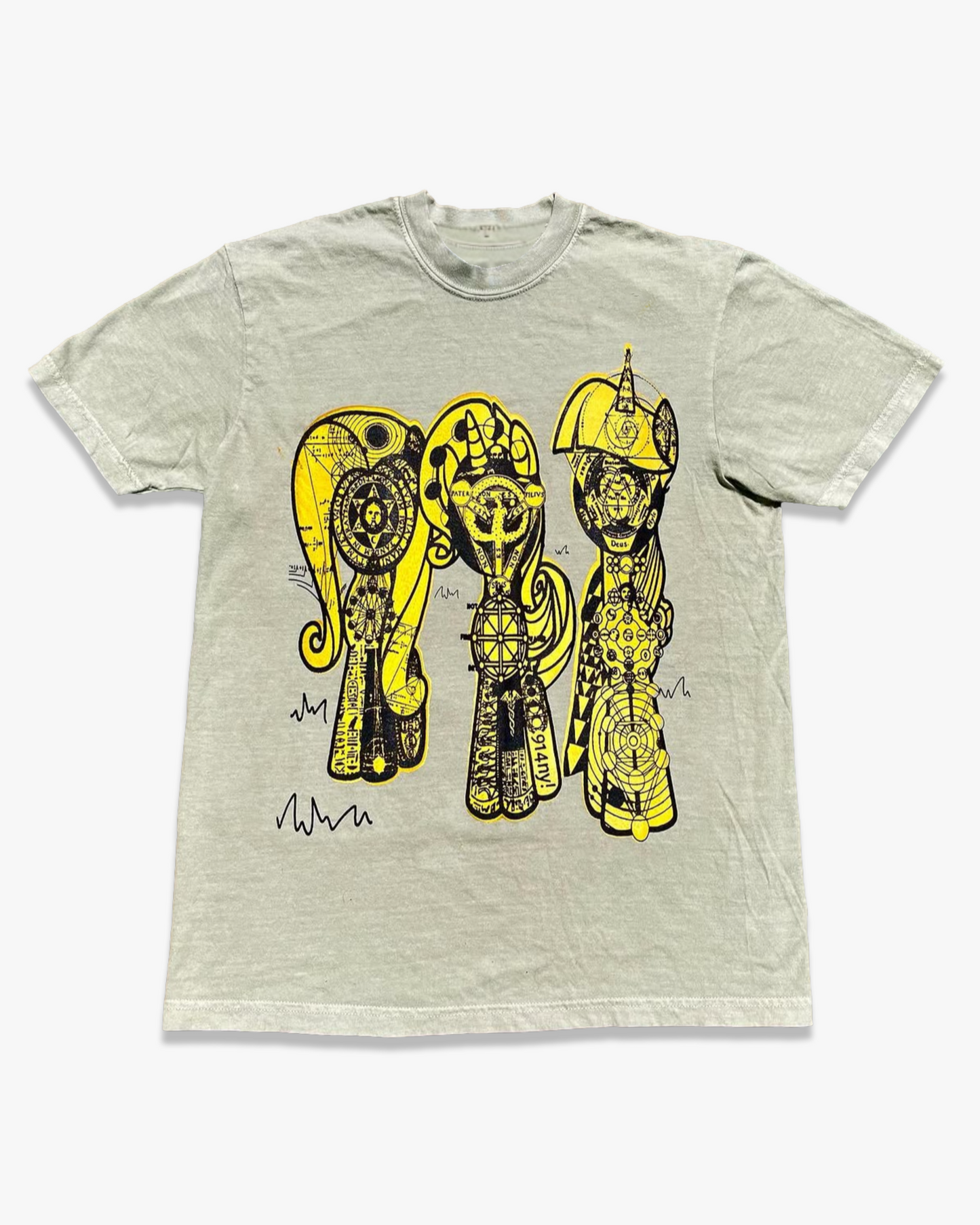 Horses Shirt (Yellow on Sandstone)