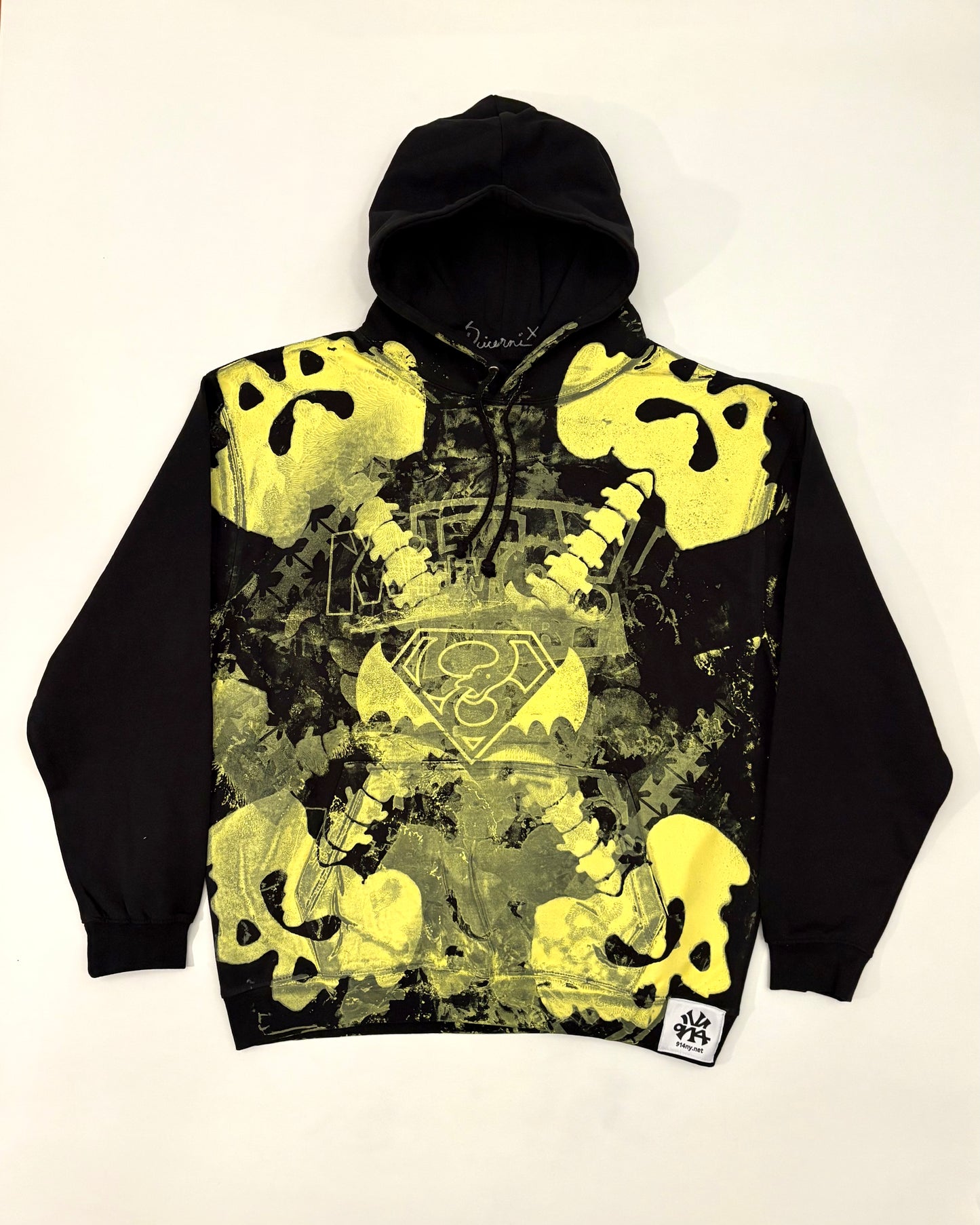 SIZE XL : CHAOS TECHNIQUE SUPER SNAKER HOODIE : BLACK