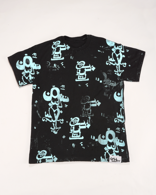 Randomized All Over Print Shirt : Powder Blue