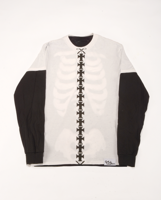 The Cut Shirt : White on Black LongSleeve
