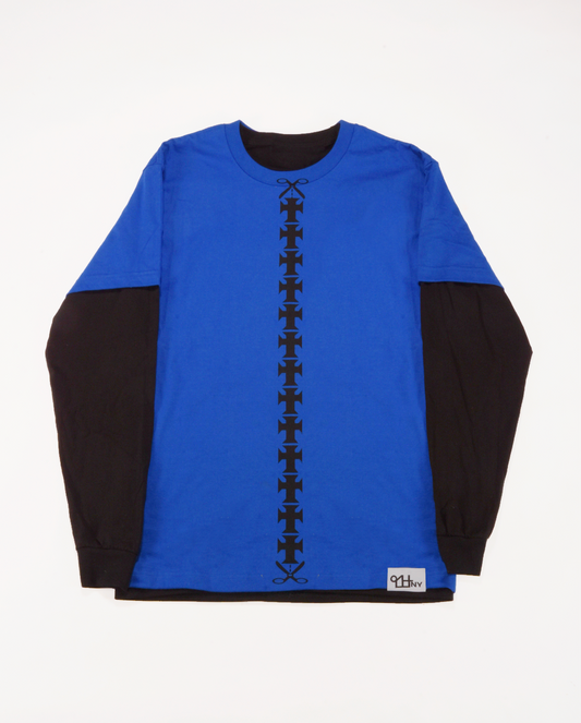 The Cut Shirt : Royal on Black Longsleeve