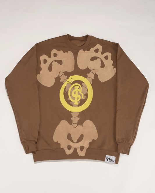 Hipbone Crewneck : Mocha (Special Technique)
